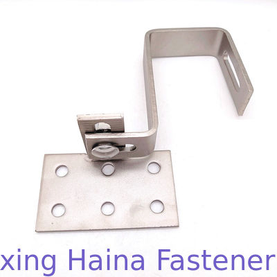 A4 de Douane die van het Roestvrij staalzonnepaneel de Regelbare Haak van het Tegeldak opzetten