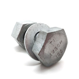 M30 Hot Dip Galvanized Spring Lock Washers Stud hex Bolts and Nuts