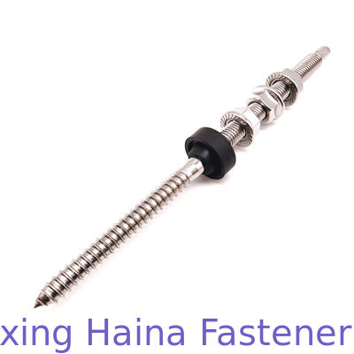 De Hangerbouten van SS304 M10 200mm 250mm met 3 Flensnoten